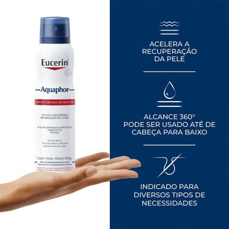 Spray Corporal Reparador Eucerin Aquaphor Reparação Intensiva 150ml Spray Corporal Reparador Eucerin Aquaphor Reparação Intensiva 150ml