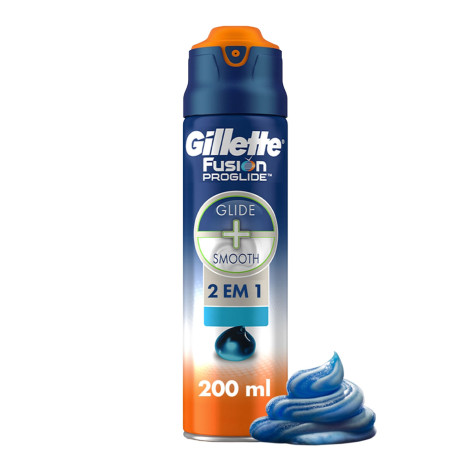 Gel de Barbear 2 em 1 Gillette Fusion Proglide Hidratante 200ml