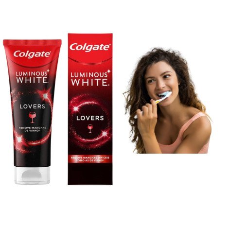 Creme Dental Colgate Luminous White Lovers Vinho 70 g branqueador clareamento dental Creme Dental Colgate Luminous White Lovers Vinho 70 g branqueador clareamento dental