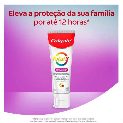 Creme Dental Colgate Total 12 Gengiva Reforçada 3 Unidades 90g Cada