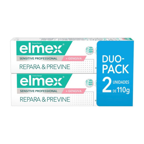 Kit Creme Dental Elmex Sensitive Professional + Gengivas Repara e Previne 2 Unidades 110g