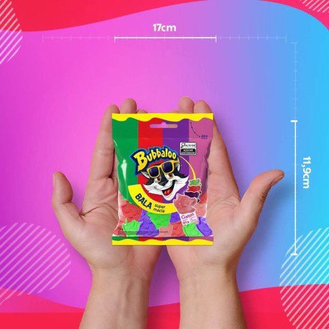 Bala Bubbaloo Gatos Sortida 75g