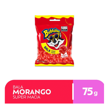 Bala Macia Bubbaloo Morango 75g