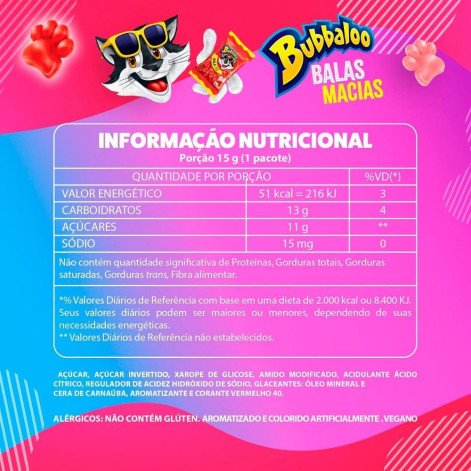 Bala Mondelez Morango 12un de 15g