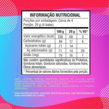 Bala Bubbaloo Tutti Frutti 75G