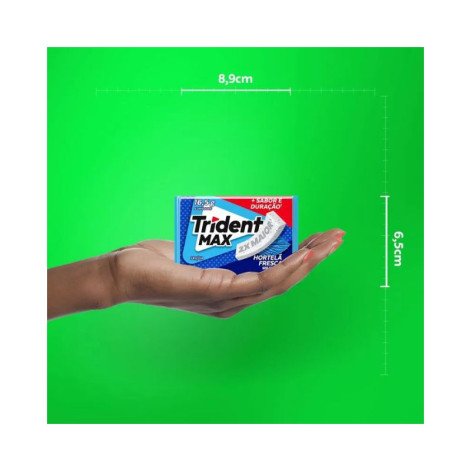 Trident Max Chiclete Sem Açúcar Hortelã Fresca 16,5g Trident Max Chiclete Sem Açúcar Hortelã Fresca 16,5g