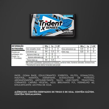 Goma De Mascar Trident XSenses Intense Sem Açúcar 8g Goma De Mascar Trident XSenses Intense Sem Açúcar 8g