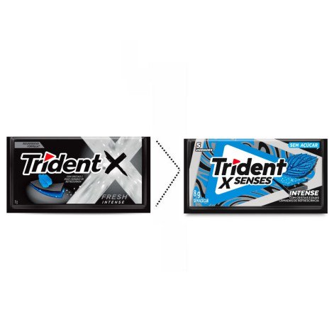 Goma De Mascar Trident XSenses Intense Sem Açúcar 8g