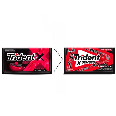Goma De Mascar Trident XSenses Cereja Sem Açúcar 8g
