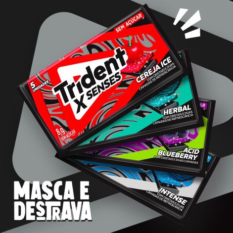 Goma De Mascar Trident XSenses Cereja Sem Açúcar 8g