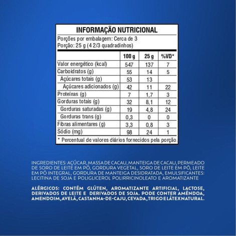 Chocolate Barra Lacta Ao Leite 80G