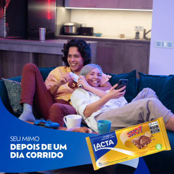 Chocolate Ao Leite com Amendoim Lacta Shot 80g