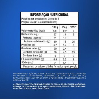 Chocolate Meio Amargo Lacta Amaro 40% Cacau 80g