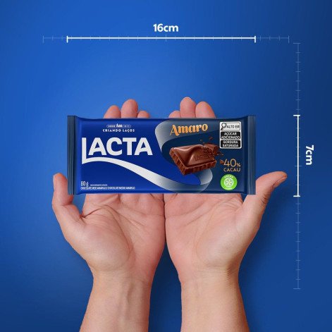 Chocolate Meio Amargo Lacta Amaro 40% Cacau 80g