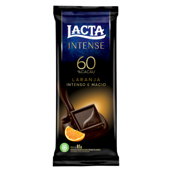 Choc Lacta Intense 60% Laranja 85G