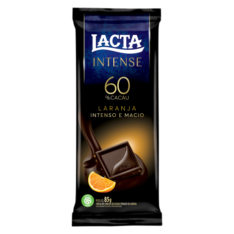 Choc Lacta Intense 60% Laranja 85G