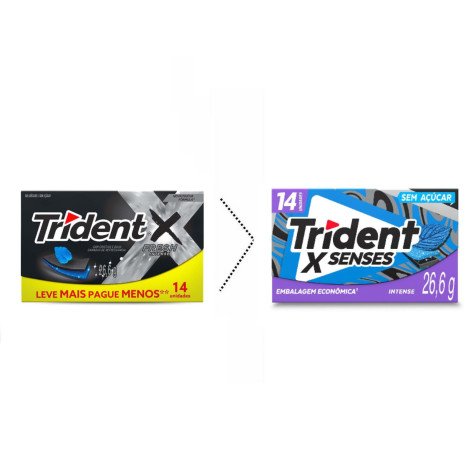Goma De Mascar Trident XSenses Intense 26,6g Goma De Mascar Trident XSenses Intense 26,6g
