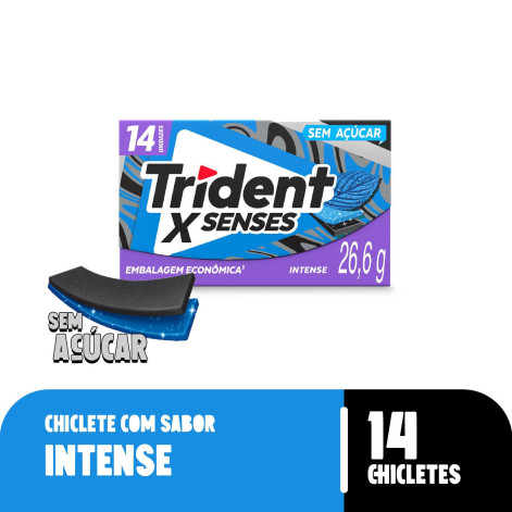 Goma De Mascar Trident XSenses Intense 26,6g Goma De Mascar Trident XSenses Intense 26,6g