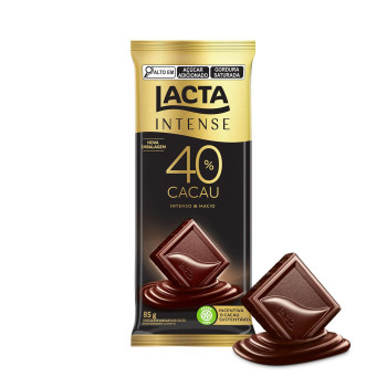 Chocolate Lacta Intense Meio Amargo 40% Cacau Original 85g