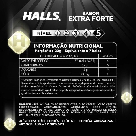 Balas Halls Extra Forte 28g