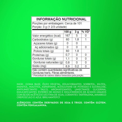 Goma de Mascar Trident Zero Açúcar Sabor Menta 25,2g Goma de Mascar Trident Zero Açúcar Sabor Menta 25,2g