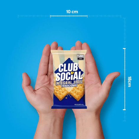 Biscoito Salgado Club Social Integral Tradicional 144g