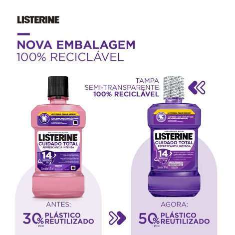 Solução bucal Listerine 500mL Cuidado Total