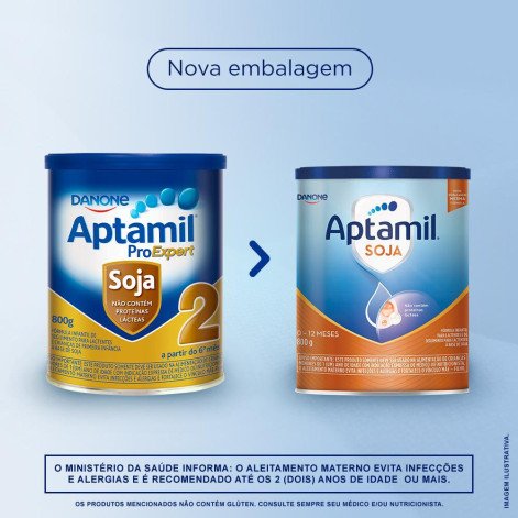 Fórmula Infantil Aptamil Soja 2  0-12 Meses 800g
