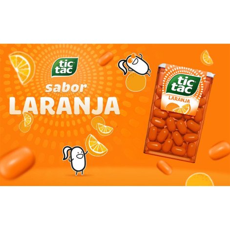 Tic Tac Pastilhas Sabor Laranja 49g Tic Tac Pastilhas Sabor Laranja 49g