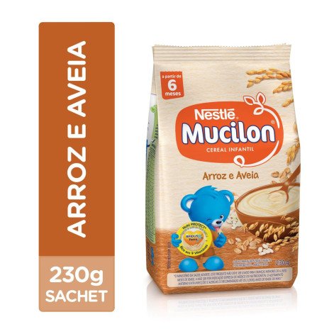 Cereal Infantil Nestlé Mucilon Arroz e Aveia 230g