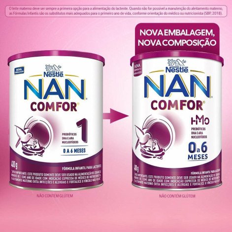 Fórmula Infantil NAN Comfor HMO de 0 a 6 Meses 400g