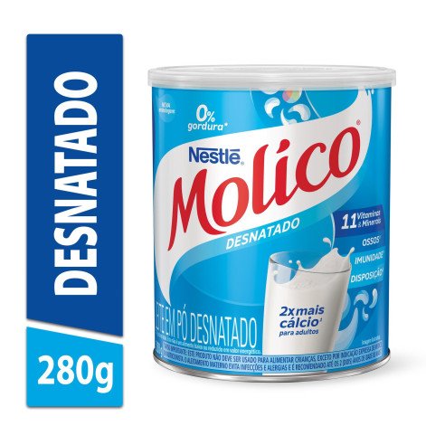 Leite em Pó Desnatado Molico Total Cálcio 280g Leite em Pó Desnatado Molico Total Cálcio 280g