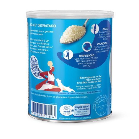 Leite em Pó Desnatado Molico Total Cálcio 280g Leite em Pó Desnatado Molico Total Cálcio 280g