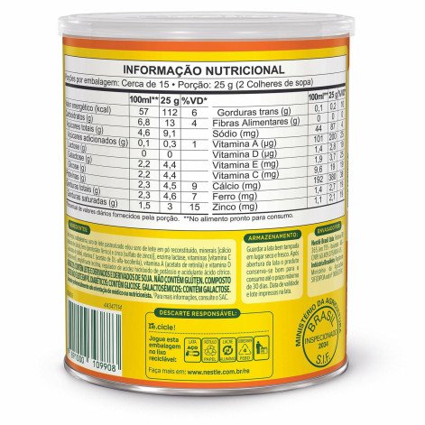 Composto Lácteo Zero Ninho Lactose Lata 380g