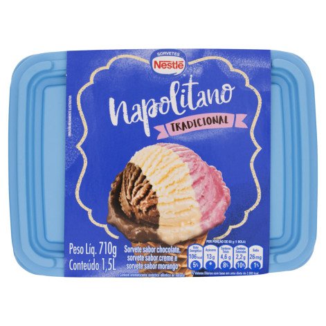 Sorvete Nestle Napolitano Pote 1.5 Litros