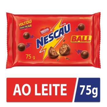 Chocolate Nestlé Nescau Ball Ao Leite Recheado 75g