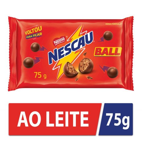 Chocolate Nestlé Nescau Ball Ao Leite Recheado 75g