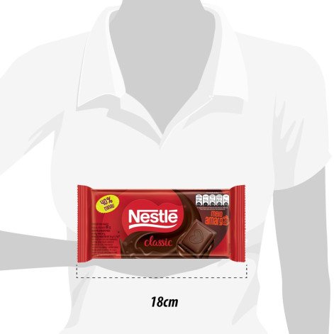 Chocolate em Barra Classic Meio Amargo 40% Cacau 80g