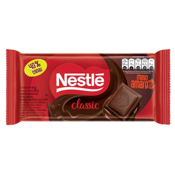 Chocolate em Barra Classic Meio Amargo 40% Cacau 80g