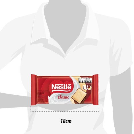 Chocolate Nestlé Classic Duo Ao Leite e Branco 80g