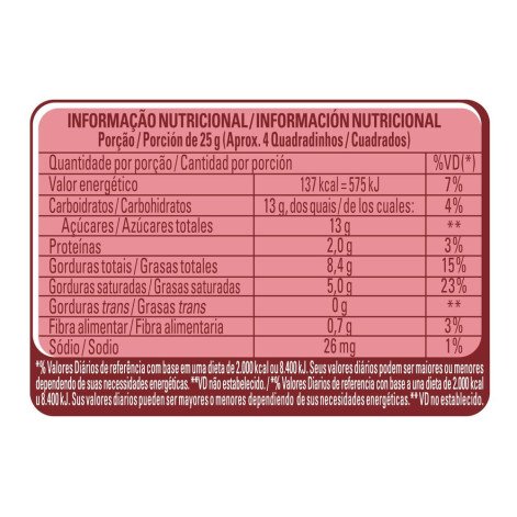 Chocolate em Barra Classic ao Leite 80g