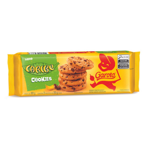 Cookies Nestlé Garoto Caribe Banana e Chocolate 60g