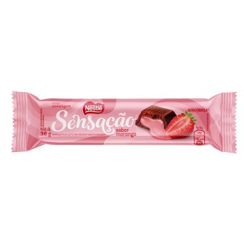 Chocolate Ao Leite Com Recheio De Morango Nestlé Sensação 38g