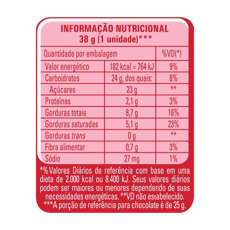 Choc Nestle Sensacao 38G
