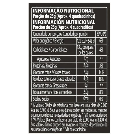 Chocolate Garoto Talento Meio Amargo com Amêndoas 85g