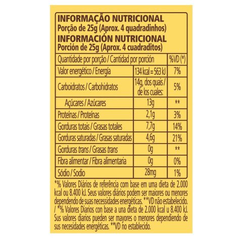 Chocolate Garoto Talento Branco com Cereais e Passas 85g