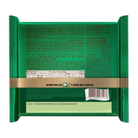 Chocolate GAROTO TALENTO ao Leite com Castanha do Pará 85g