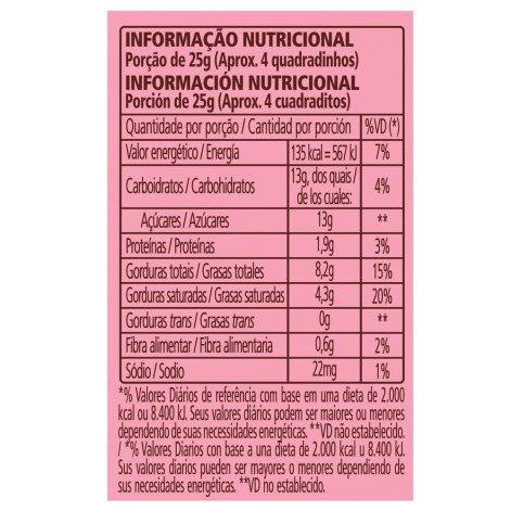 Chocolate Talento Tablete Recheado Morango 85G