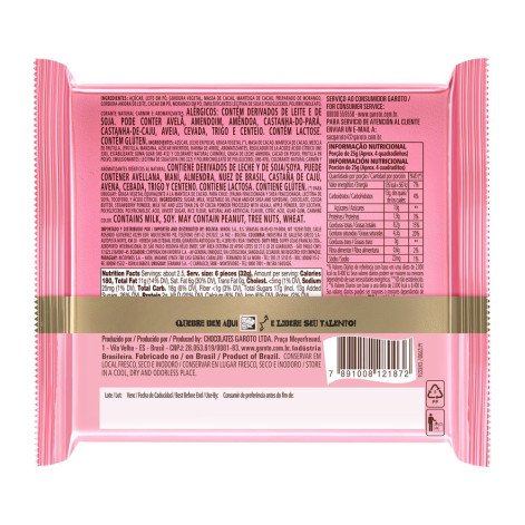 Chocolate Talento Tablete Recheado Morango 85G