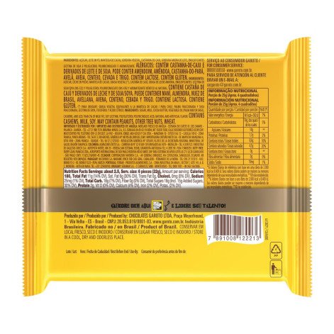 Chocolate Talento Recheado Branco Sabor Opereta Castanha-de-Caju 85g
